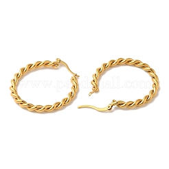 Orecchini a cerchio in acciaio inossidabile 304 placcati ioni (ip) per donna&nbsp;EJEW-Z066-03G