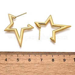 Boucles d'oreilles à tige en acier inoxydable 304 avec placage ionique (IP) pour femmes&nbsp;STAS-D084-25G