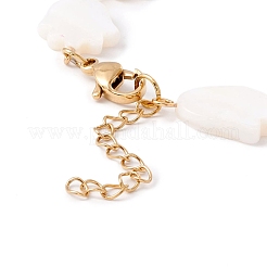 Bracelet chaîne à maillons coquillage naturel&nbsp;BJEW-C015-05G