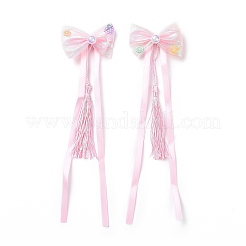 Pince à cheveux alligator ruban long nœud papillon&nbsp;PHAR-D013-03A