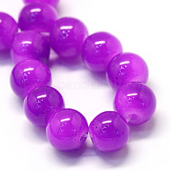 Perles rondes en verre imitation jade&nbsp;DGLA-Q021-4mm-27