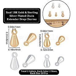 80pcs 4 Arten Messinganhänger&nbsp;KK-BBC0016-15