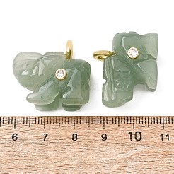 Pendentifs sculptés en aventurine verte naturelle&nbsp;G-H357-01G-09