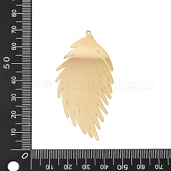 Pendenti con decorazioni in metallo inciso in acciaio inossidabile 304&nbsp;STAS-H236-02G-02