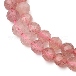 Fili di perline di quarzo fragola rosso e verde naturale&nbsp;GG-NH0006-A02-6mm
