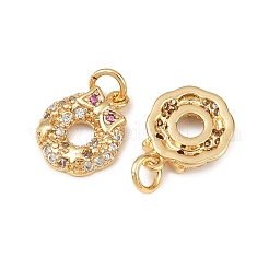 Breloques de noël en laiton micro pavé zircone cubique&nbsp;LS-KK-L255-18G-03