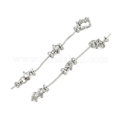 Ganci per ciondoli in ottone con pavé di zirconi cubici&nbsp;KK-C172-06P