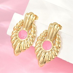 Boucles d'oreilles à tige en acier inoxydable 304 et émail pour femmes&nbsp;EJEW-U046-05G