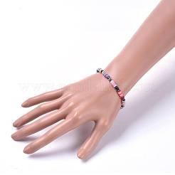 Polymer Clay heishi Perlen Perlen Stretch Armbänder&nbsp;BJEW-JB04451