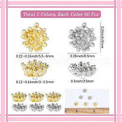 100 stücke 2 farben legierung cabochons&nbsp;FIND-SC0022-09