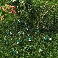 16 pieza de dijes de cactus de aleación esmaltada de 2 colores&nbsp;ENAM-CJ0007-47