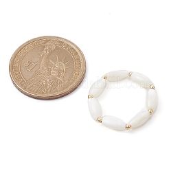 2 Stück 2-teiliges Stretch-Ring-Set mit Muschelperlen&nbsp;RJEW-TA00089