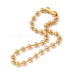 PVD-Vakuumbeschichtung 304 Edelstahl Kugelkette Halskette & Armband Set&nbsp;STAS-D181-01G-02B