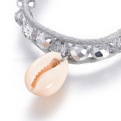 (vente d'usine de fêtes de bijoux) bracelets enroulés de cordon en polyester ciré coréen&nbsp;BJEW-JB04061