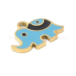 Ionenplattierung (IP) 304 Edelstahl Emaille Charms&nbsp;FIND-Q111-02G-04