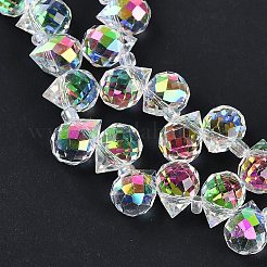 Chapelets de perles en verre électroplaqué&nbsp;EGLA-D030-17X