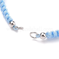 Fabrication de bracelet en fil de polyester tressé réglable&nbsp;AJEW-JB00844-01