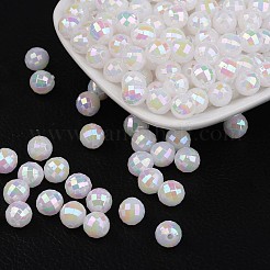 Facettierte bunte umweltfreundliche runde Perlen aus Polystyrolacryl&nbsp;LS-SACR-K001-8mm-78