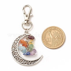 Décorations de pendentifs en pierres précieuses naturelles sur le thème du chakra&nbsp;HJEW-JM00644