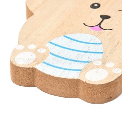 Décorations d'affichage en bois naturel sur le thème de pâques&nbsp;AJEW-P087-A05