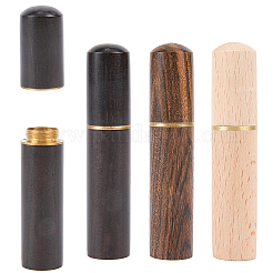 3 Stück 3 Farben Sandelholz Leder Handwerk Nähnadeln Etui Box&nbsp;AJEW-GF0011-72