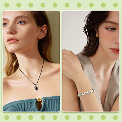 20 pz 4 stili di copriperline in lega e perline distanziatrici e cabochon pendenti kit di ricerca&nbsp;FIND-TA0010-48