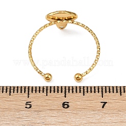 Verstellbare Manschettenringe aus 304 Edelstahl mit Mikropavé und Zirkonia&nbsp;STAS-Z143-07G
