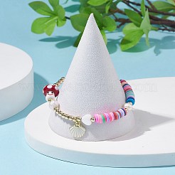 Legierung Emaille Shell Charm Armband&nbsp;BJEW-TA00086