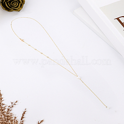 1 Stück Lasso-Halskette aus Edelstahl mit Kabelketten&nbsp;NJEW-LP0004-29G