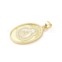 Pendentifs d'émail en laiton &nbsp;KK-B141-49G-02