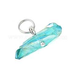 Pendentifs en pépites de cristal de quartz naturel teinté&nbsp;PALLOY-JF04582-01