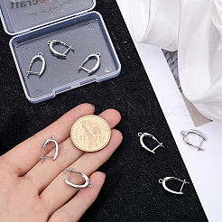 10 pieza de fornituras de aretes de aro de latón&nbsp;KK-BBC0013-88