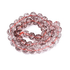 Fili di perline di vetro trasparenti screpolate&nbsp;GLAA-N063-10mm-15