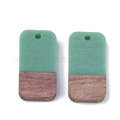 Pendentifs en bois de résine et de noyer&nbsp;RESI-S358-11A
