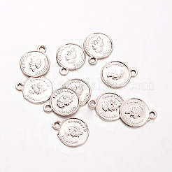 Flache runde Legierung bezaubert&nbsp;PALLOY-O065-13G-AAA