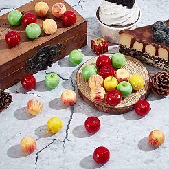 60 Stück 4 Stile Mini-Künstlicher Apfel&nbsp;DJEW-CA0001-15