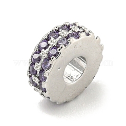 Ottone placcato a cremagliera con perline di zirconi cubici&nbsp;KK-B091-04A