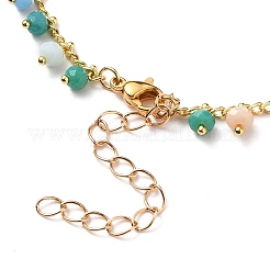 Unterlegscheibe Glas Charm Fußkettchen&nbsp;AJEW-AN00344-05