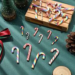 60 stücke 10 stile weihnachten thema polymer clay künstliche zuckerstange&nbsp;FIND-CJ0002-89