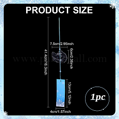 1 pieza de decoración de carillón de viento de vidrio de borosilicato de alta calidad&nbsp;AJEW-PH0010-10A