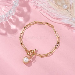 Kartoffel-Charm-Armbänder mit natürlichen Süßwasserperlen&nbsp;BJEW-JB10651