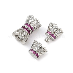 Fermoirs à vis en laiton micro pavé de zircone cubique&nbsp;KK-H202-15P