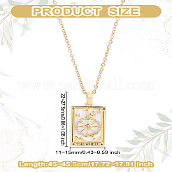 Colliers en laiton avec pendentifs en zircone cubique&nbsp;NJEW-LP0001-45M-G