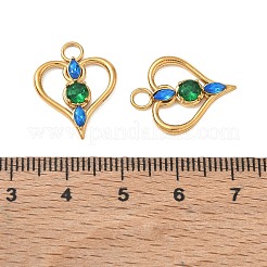 Colgantes de rhinestone de acero inoxidable 304&nbsp;RB-CBAC830-01G