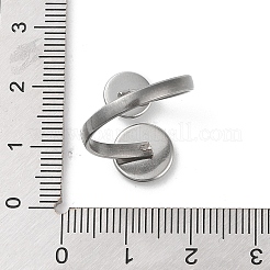 Accessori per anelli con polsino aperto in acciaio inossidabile 304 anti-ossidazione&nbsp;X-STAS-E124-05E-P