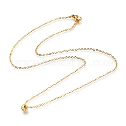 Colliers à pendentif en zircone cubique transparent micro pavé en laiton&nbsp;NJEW-A127-06G