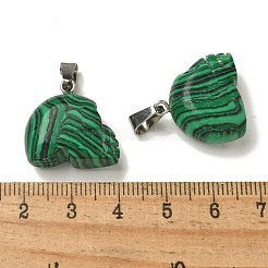 Ciondoli malachite sintetici&nbsp;G-Z067-02P-12