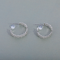 Boucles d'oreilles à tige en laiton en forme de C&nbsp;WH0860
