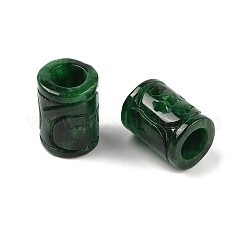 Natürliche Myanmar-Jade/burmesische Jade geschnitzte europäische Perlen&nbsp;G-E418-28-01