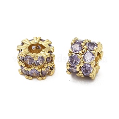Abalorios de latón con pavé de circonitas&nbsp;KK-B142-23G-02